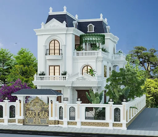 4 Điều cần biết khi thiết kế nhà biệt thự kiểu Pháp - 20 4 Điều cần biết khi thiết kế nhà biệt thự kiểu Pháp - 19