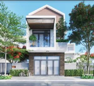 thiết kế nhà phố 2 tầng 1 trệt 1 lầu mới nhất 2022