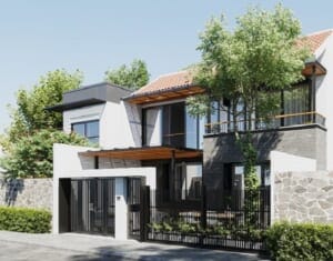 thiết kế biệt thự song lập