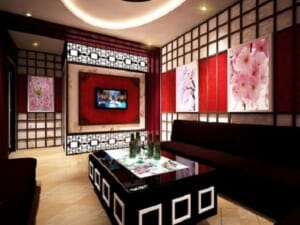 thiết kế phòng karaoke phong cách Nhật Bản