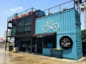 thiết kế quán cafe container