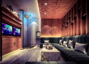 thiết kế phòng karaoke phong cách tinder