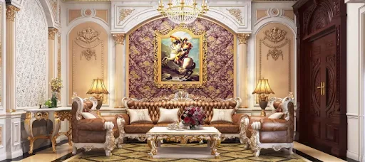 top 10 mẫu nội thất phòng khách nhà phố châu âu - 8 nội thất phòng khách châu âu cổ điển