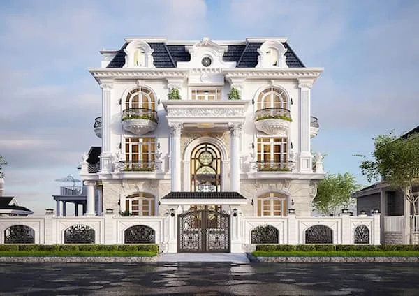 top 10 mẫu biệt thự 3 tầng phong cách châu âu - 33